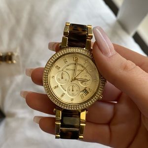 Michael Kors Tortoise Shell and Gold watch